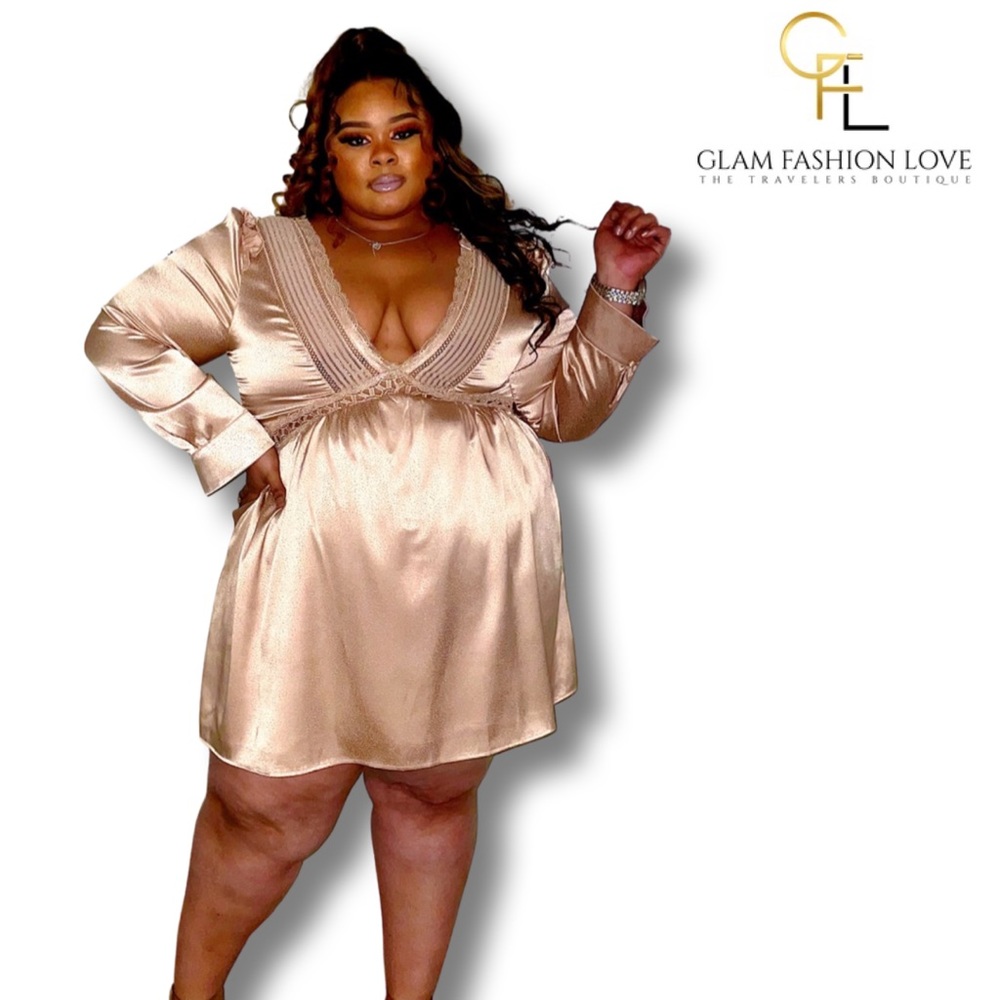 Champagne plus size Dress